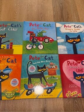 Pete the Cat Children's Book Set - Kids Six Large Hardcover Books Pete The Cat